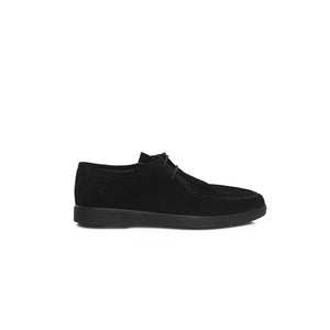 Schwarzes Rindsleder Männer Derby-Schuh