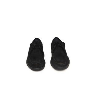Schwarzes Rindsleder Männer Derby-Schuh