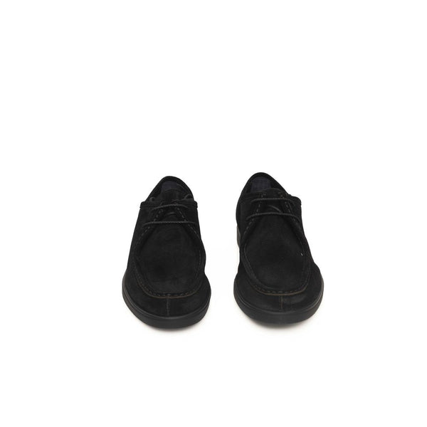 Schwarzes Rindsleder Männer Derby-Schuh
