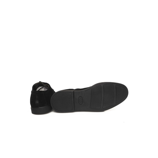 Schwarzes Rindsleder Männer Derby-Schuh