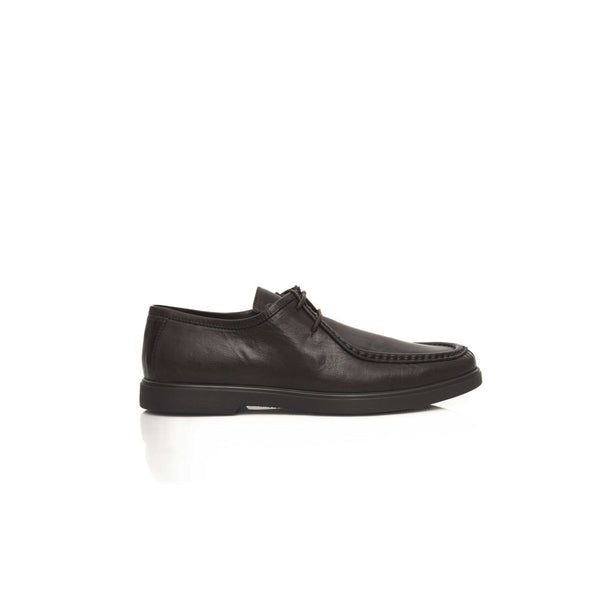 Braune Herren-Derby-Schuhe aus Kuhfell