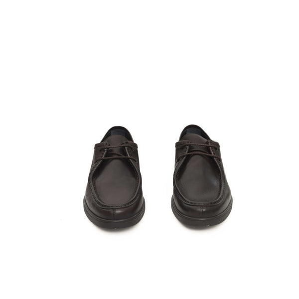 Braune Herren-Derby-Schuhe aus Kuhfell