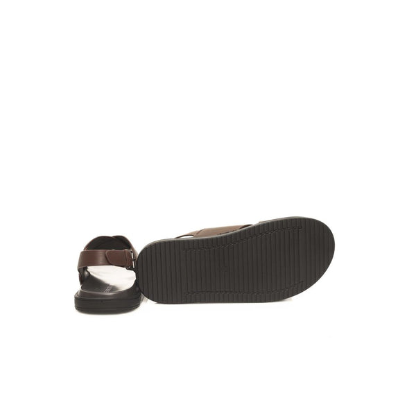 Braune Rindsleder Herren Sandale