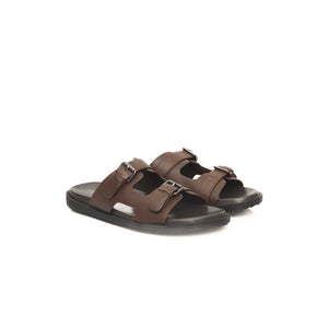 Braune Rindsleder Herren Sandale