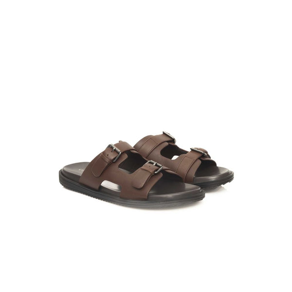 Braune Rindsleder Herren Sandale