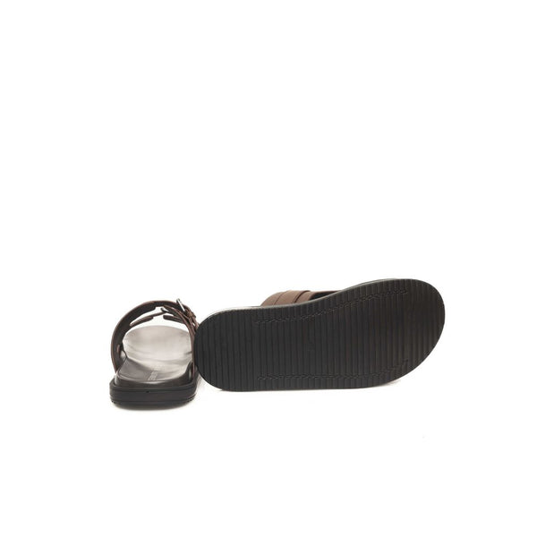 Braune Rindsleder Herren Sandale