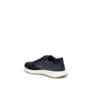 Sportliche Sneaker aus recyceltem Polyamid in Blau