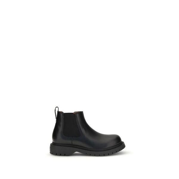 Schwarze Chelsea-Stiefel aus Bullenleder