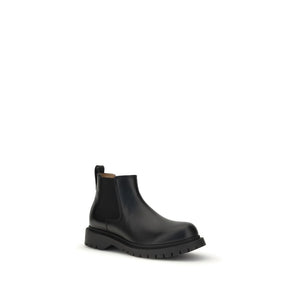 Schwarze Chelsea-Stiefel aus Bullenleder