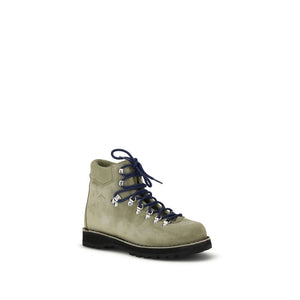 Grüne Leder-Schnürstiefel