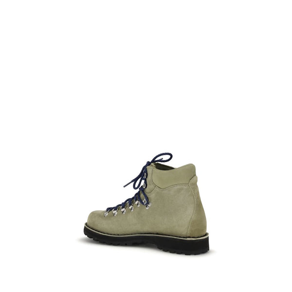 Grüne Leder-Schnürstiefel