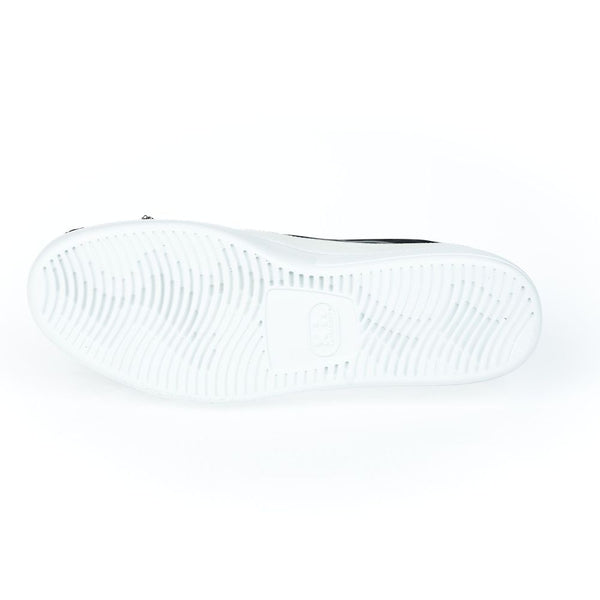 Schwarzer Leder-Slipper für Damen