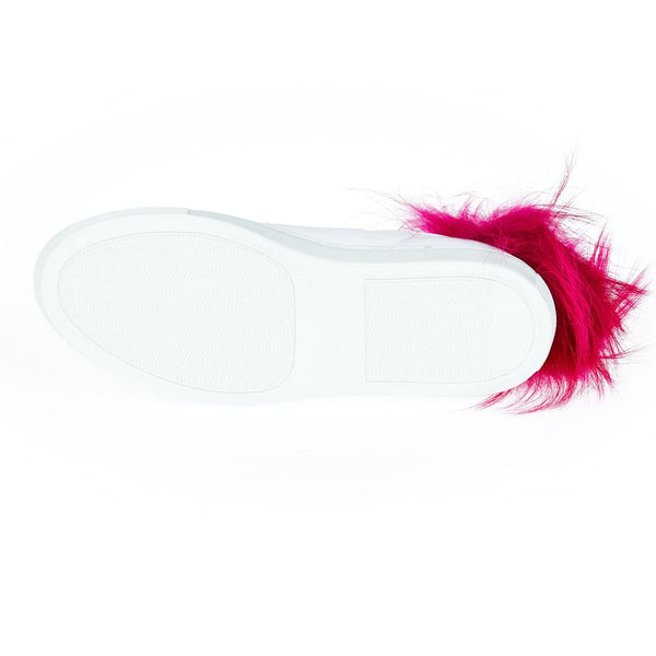 Weißes Lammleder Damen Sneaker