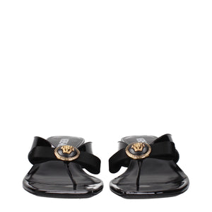 Schwarze Leder-Stilettos mit hohen Absätzen