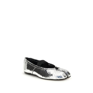 Silberne Kalbshaut Bos Taurus Ballerinas