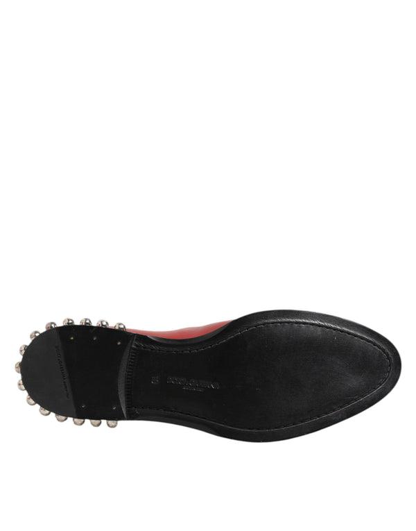 Rote beschlagene kurze Chelsea-Stiefel Schuhe