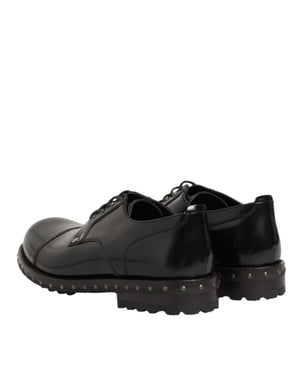 Schwarzes Leder beschlagene Männer formelle Derby Schuhe