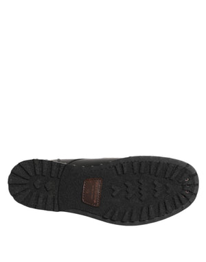 Schwarzes Leder beschlagene Männer formelle Derby Schuhe