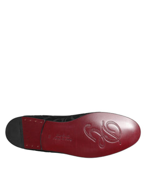 Schwarz Brokat Loafers Slip On Männer Kleid Schuhe