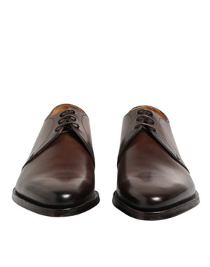 Braun Leder Lace Up Kleid Männer Derby Schuhe