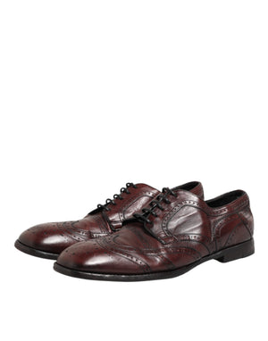Bordeaux Leder Schnürschuhe Derby