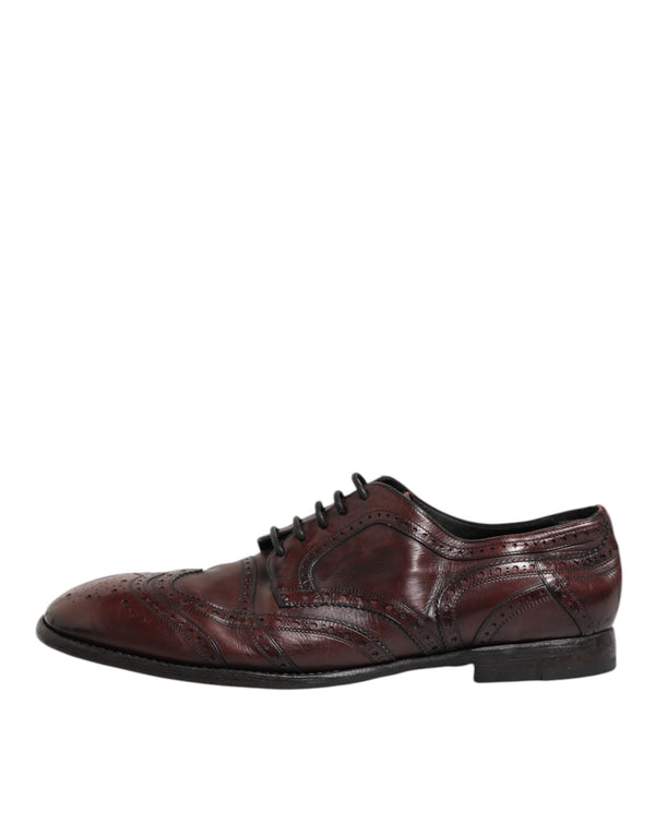 Bordeaux Leder Schnürschuhe Derby