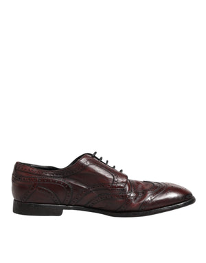 Bordeaux Leder Schnürschuhe Derby