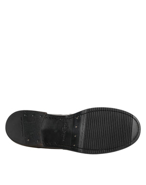 Metallic Silber Logo Slip On Männer Kleid Schuhe