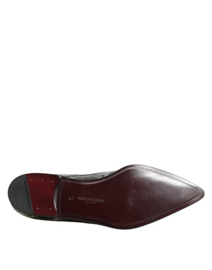Marmorierte Muster Kleid Lace Up Derby Schuhe