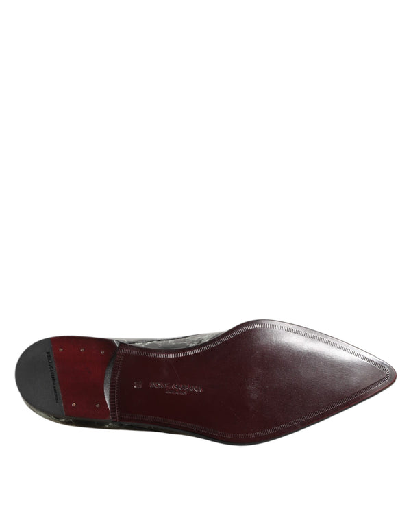 Marmorierte Muster Kleid Lace Up Derby Schuhe