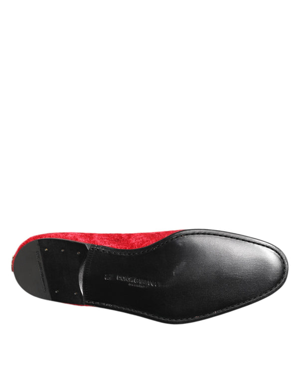 Rot Jacquard Loafers Formal Männer Kleid Schuhe