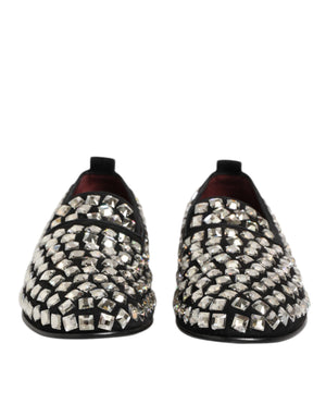 Schwarz Wildleder Kristalle Loafers Männer Kleid Schuhe