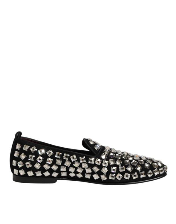 Schwarz Wildleder Kristalle Loafers Männer Kleid Schuhe