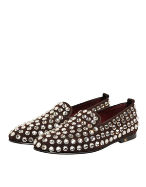 Bordeaux Wildleder Crystals Loafers Kleid Schuhe