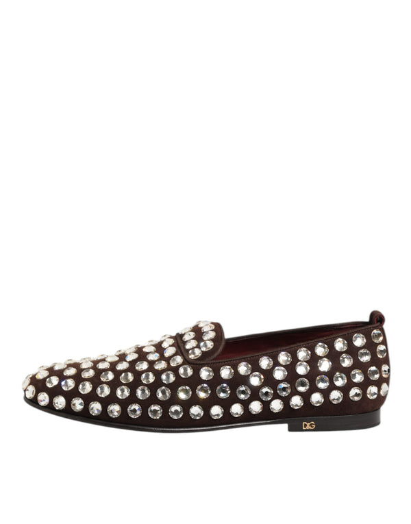 Bordeaux Wildleder Crystals Loafers Kleid Schuhe