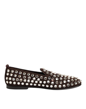 Bordeaux Wildleder Crystals Loafers Kleid Schuhe