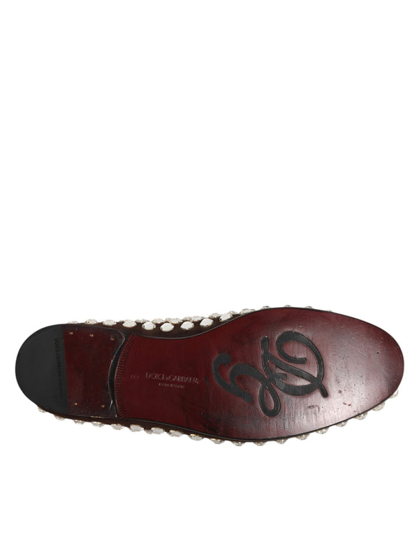 Bordeaux Wildleder Crystals Loafers Kleid Schuhe