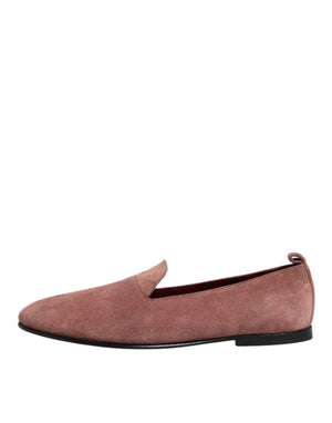 Rosa Wildleder Loafers Formal Männer Kleid Schuhe