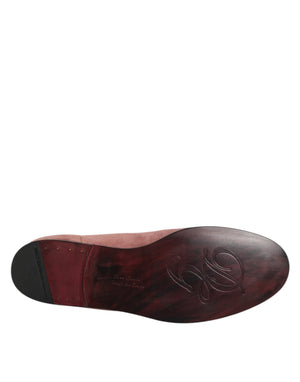 Rosa Wildleder Loafers Formal Männer Kleid Schuhe