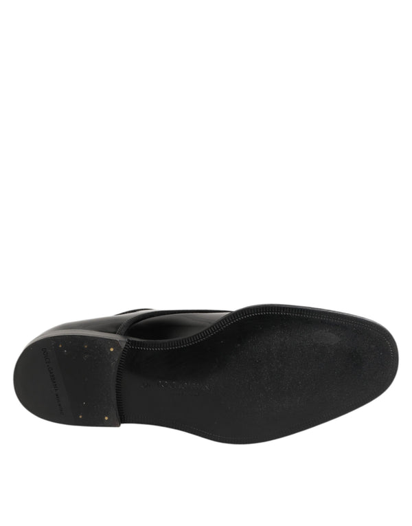 Schwarze Leder Schnürschuhe Derby Formal Dress Schuhe