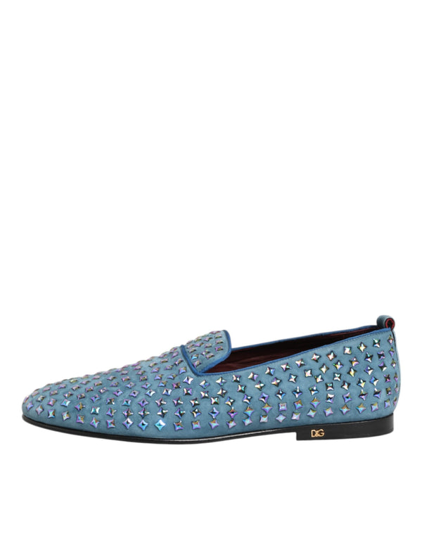 Blau Wildleder Nieten Kleid Männer Loafers Schuhe