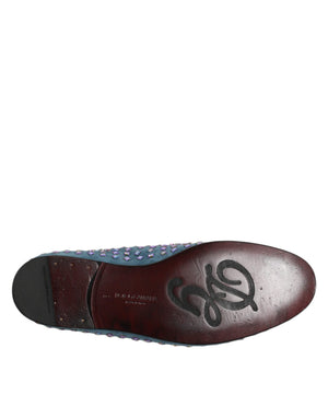 Blau Wildleder Nieten Kleid Männer Loafers Schuhe