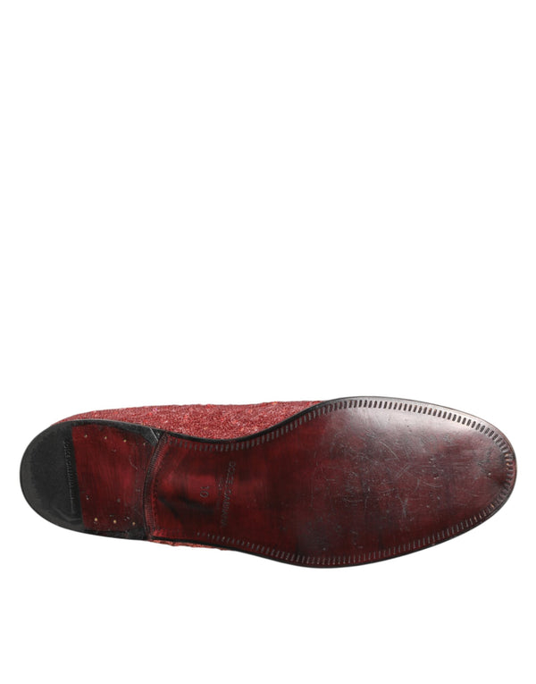 Rosa Pailletten Loafers Formal Kleid Männer Schuhe