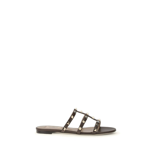 Braune Kalbshaut Bos Taurus Sandalen
