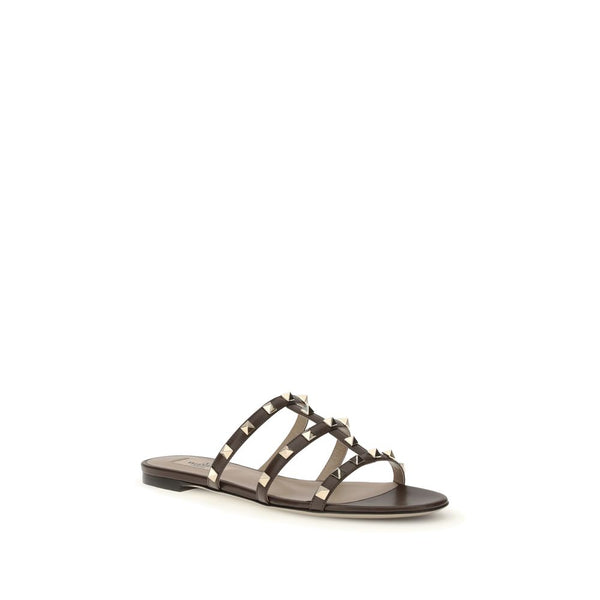 Braune Kalbshaut Bos Taurus Sandalen