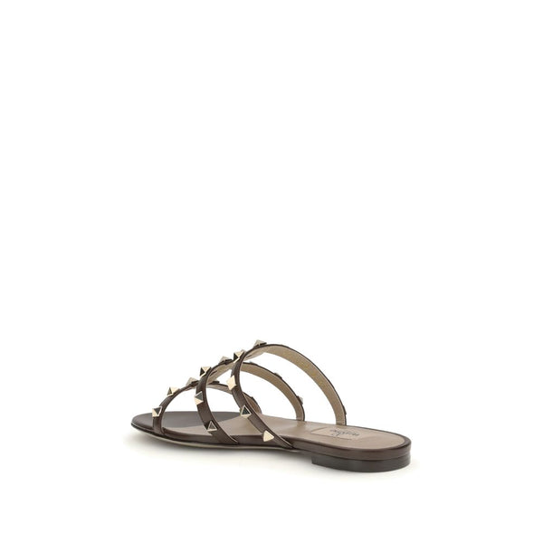 Braune Kalbshaut Bos Taurus Sandalen