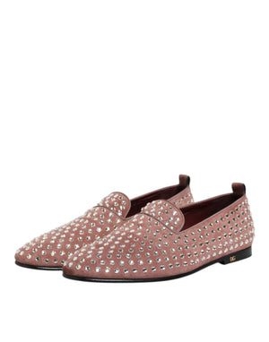 Rosa Wildleder Kristalle Loafers Männer Kleid Schuhe