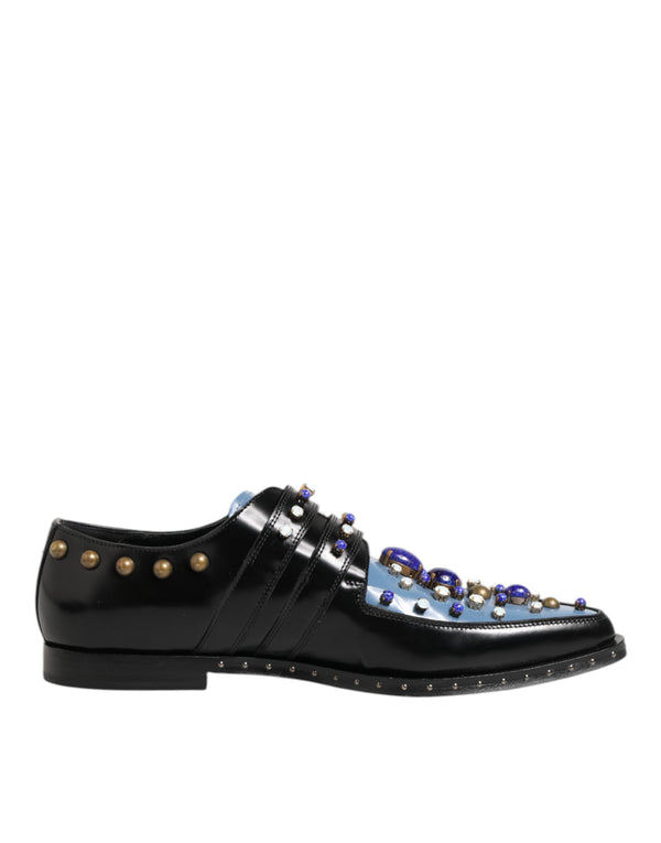 Schwarz Blau Verschönert MONKSTRAP Kleid Schuhe