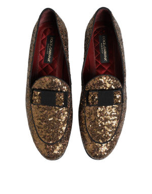 Gold Pailletten Slip On Loafers Männer Kleid Schuhe