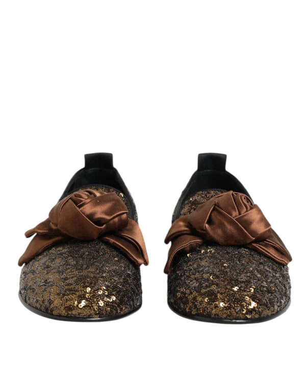 Gold Pailletten Slip On Loafers Männer Kleid Schuhe